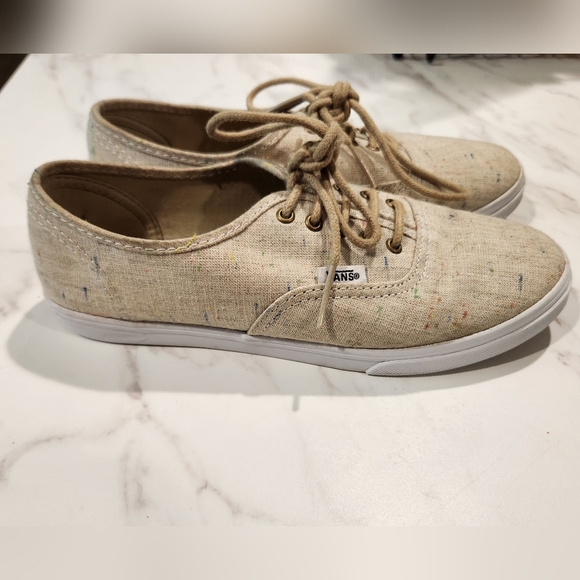 Vans Off The Wall Kahki Low Top Canvas Vans Shoes Unisex Womens 6.5 - Picture 2 of 9